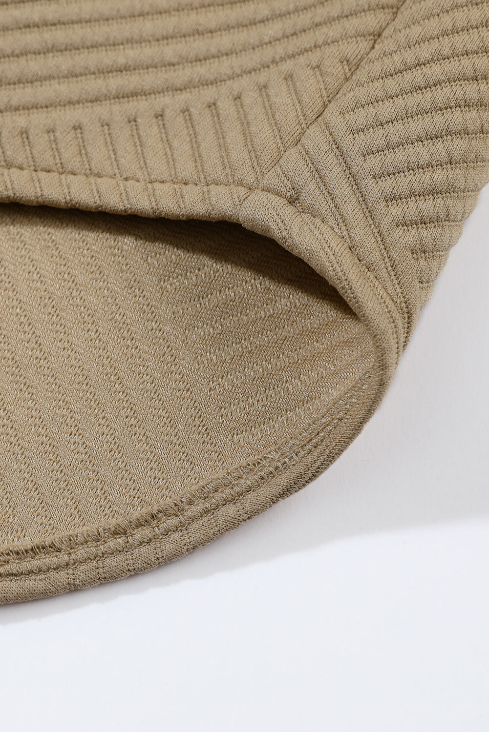 Women's Khaki Textured Shacket with Flap Pockets - Trendy Layering Jacket for Casual Chic Style