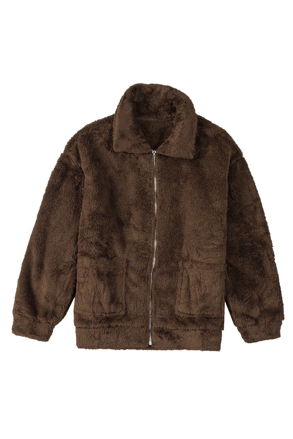 Cozy Teddy Fashionable Zip Up Warm Coat
