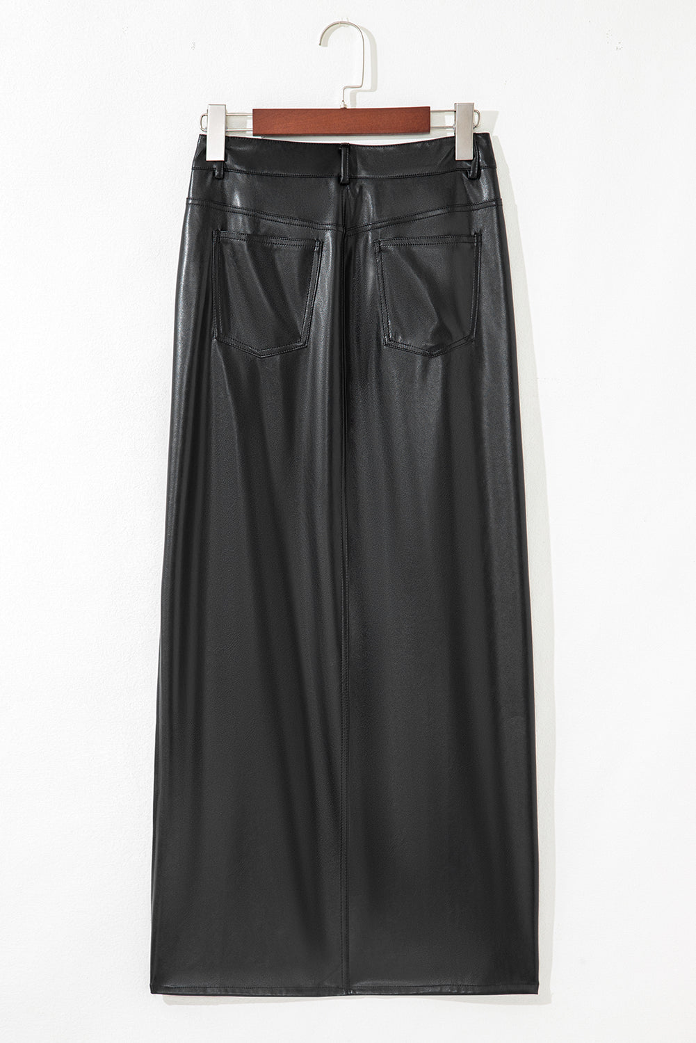 Elegant High-Waisted Black Maxi Skirt for Women - Flowy, Versatile Design for Casual and Formal Wear