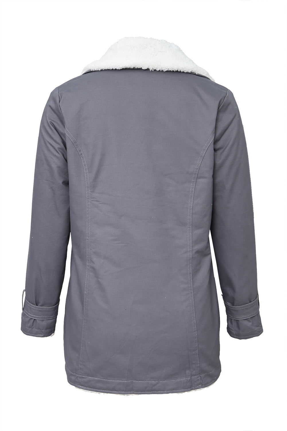 Denim Jacket with Contrast Sherpa Lining