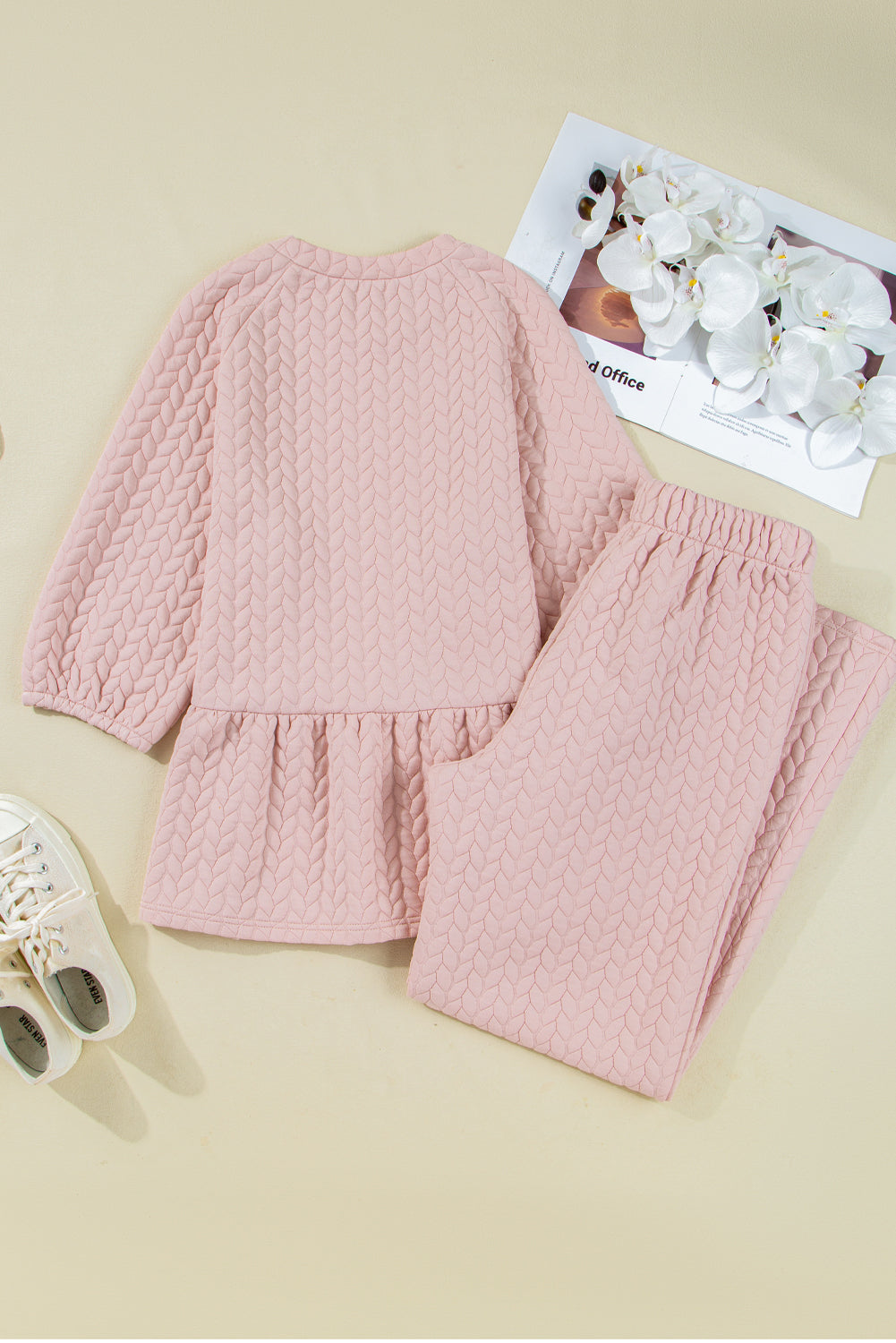 Stylish Women's Relaxed Fit 2-Piece Cotton Blend Pant Set in Soft Fabric - Ideal for Casual or Dressy Events