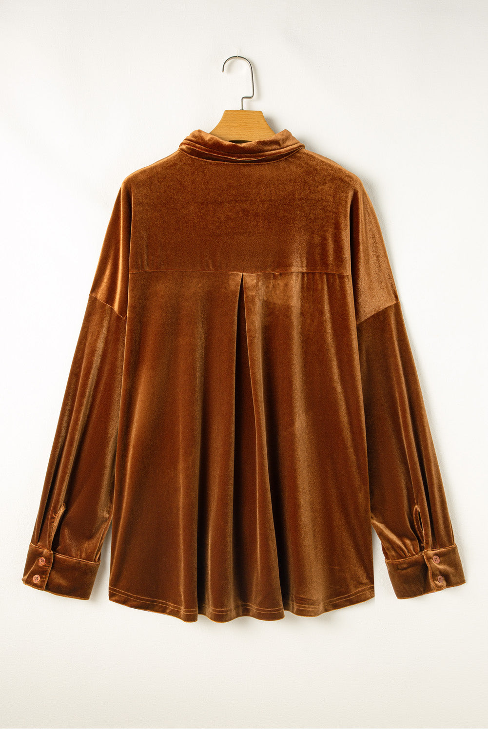 Elegant Plus Size Velvet Shirt for Women - Soft Luxe Fabric, Flattering Fit, Ideal for Casual or Dressy Events