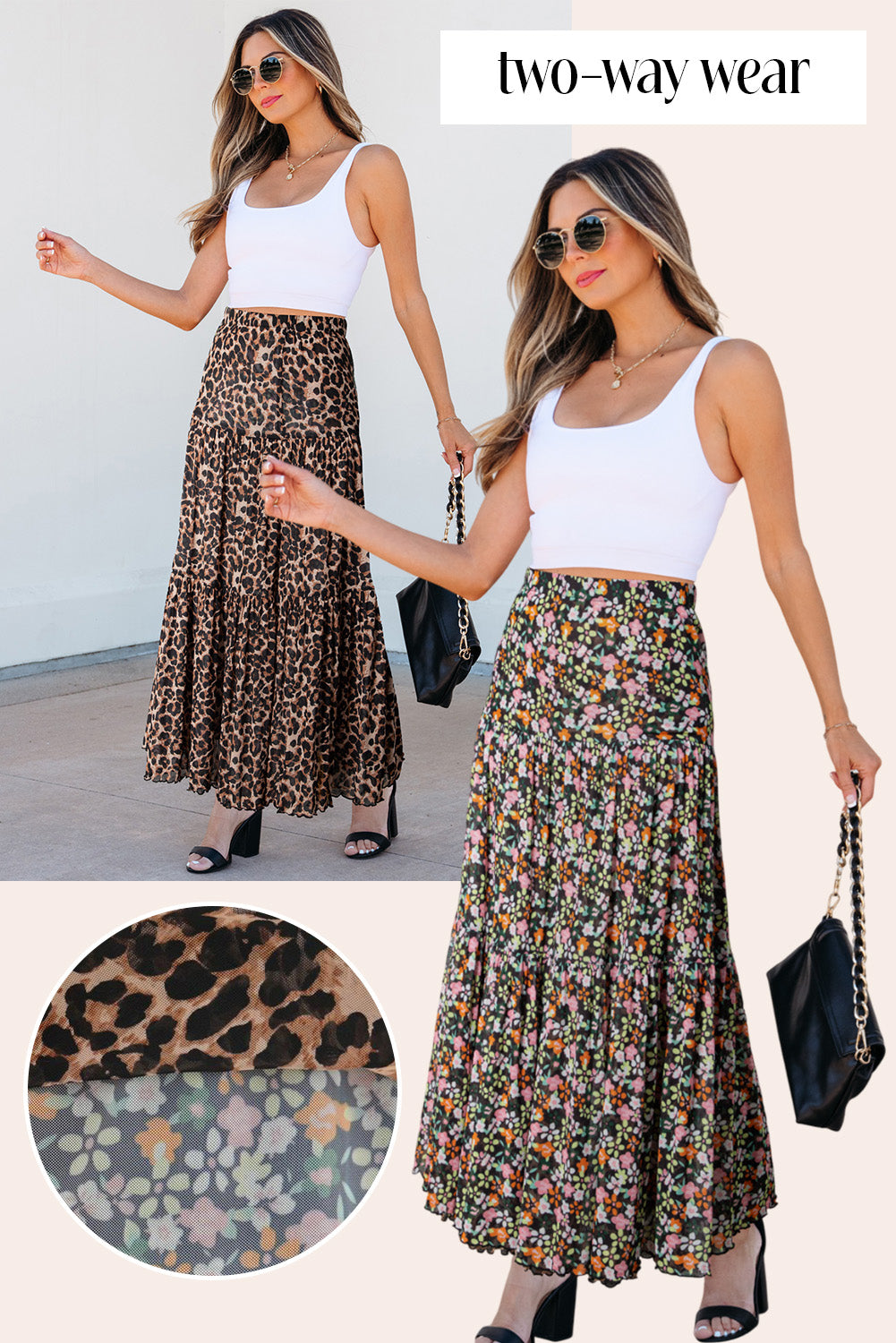 Elegant Blue Women's Ruffle Hem Maxi Skirt - Flowy, Comfortable Summer Fashion for Casual Outings and Everyday Wear