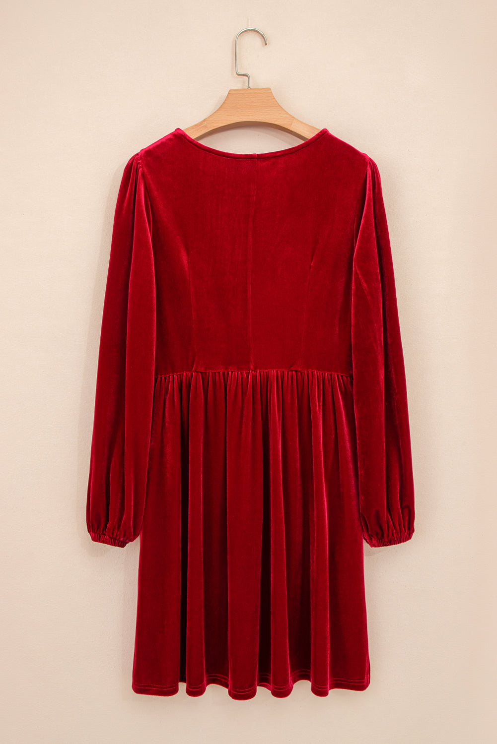Chic Red Velvet Dress for Women - Classic Fit, Ideal for Parties, Events, and Special Occasions