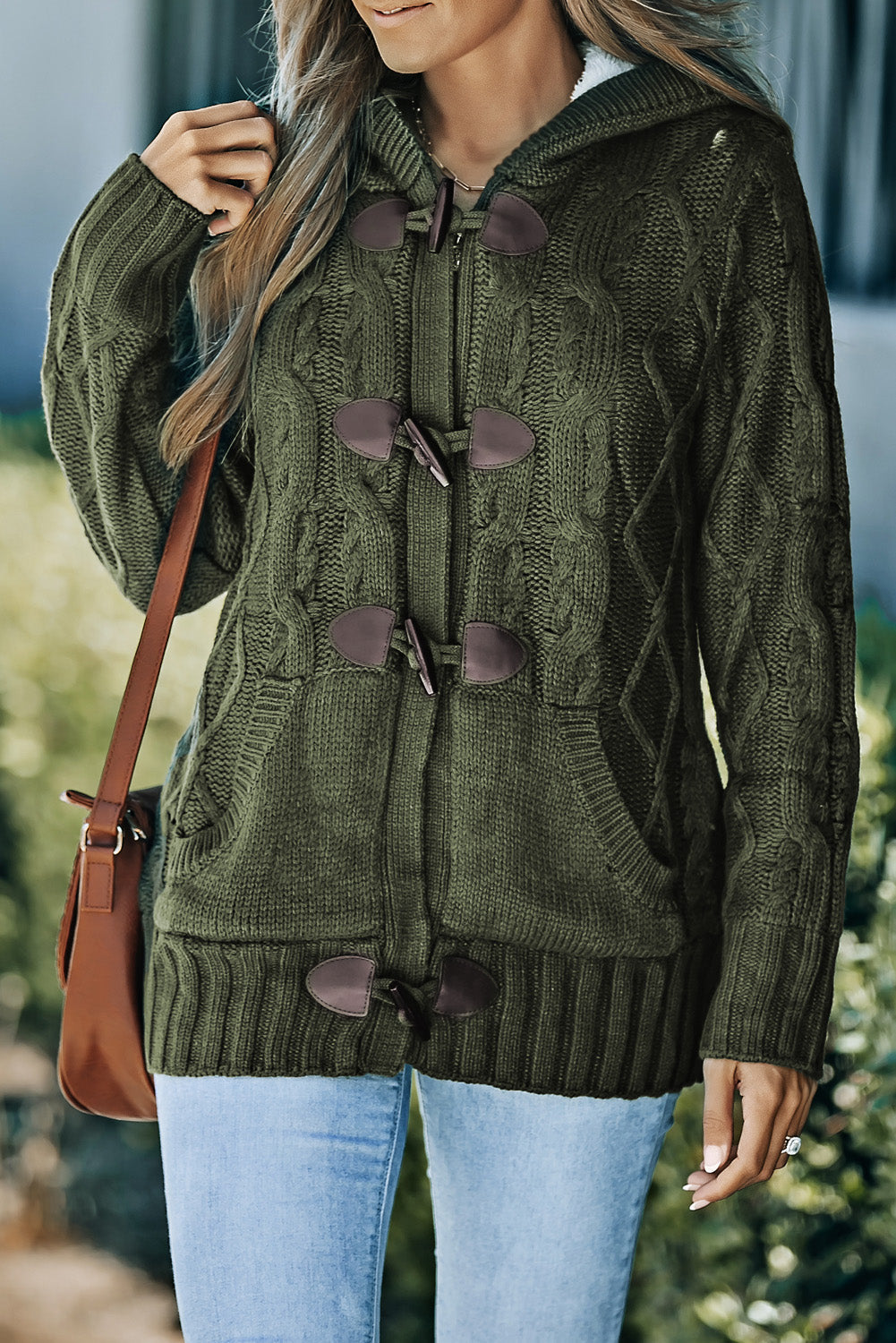 Women's Black Toggle Coat with Hood in Coats for polished occasion-to-casual wear