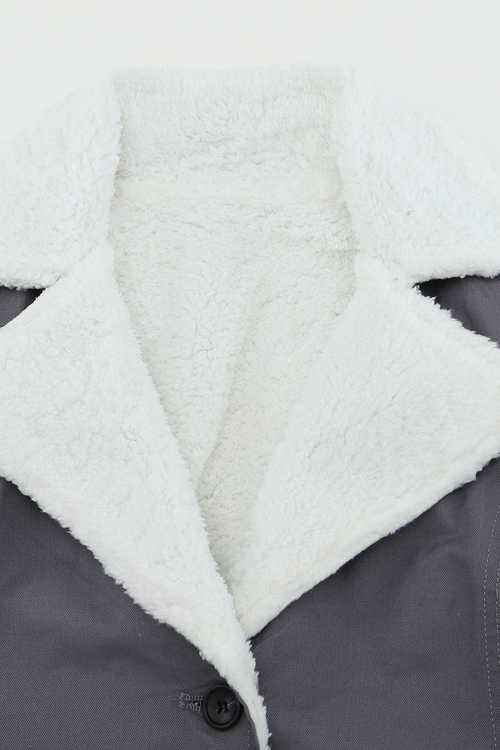 Denim Jacket with Contrast Sherpa Lining