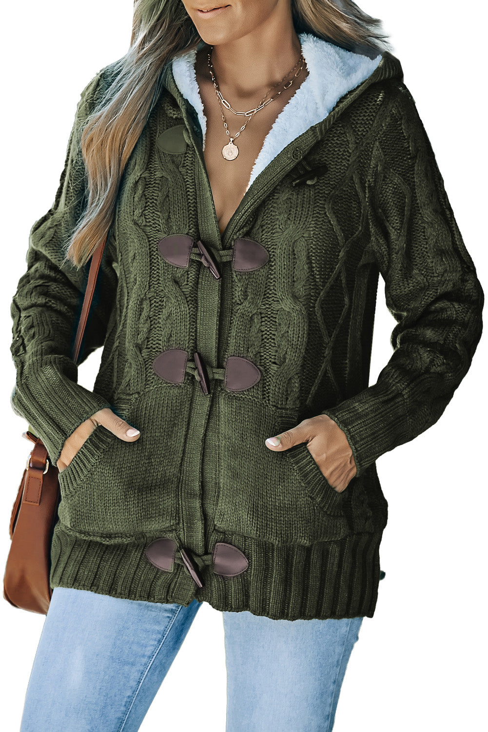 Women's Black Toggle Coat with Hood in Coats for polished occasion-to-casual wear