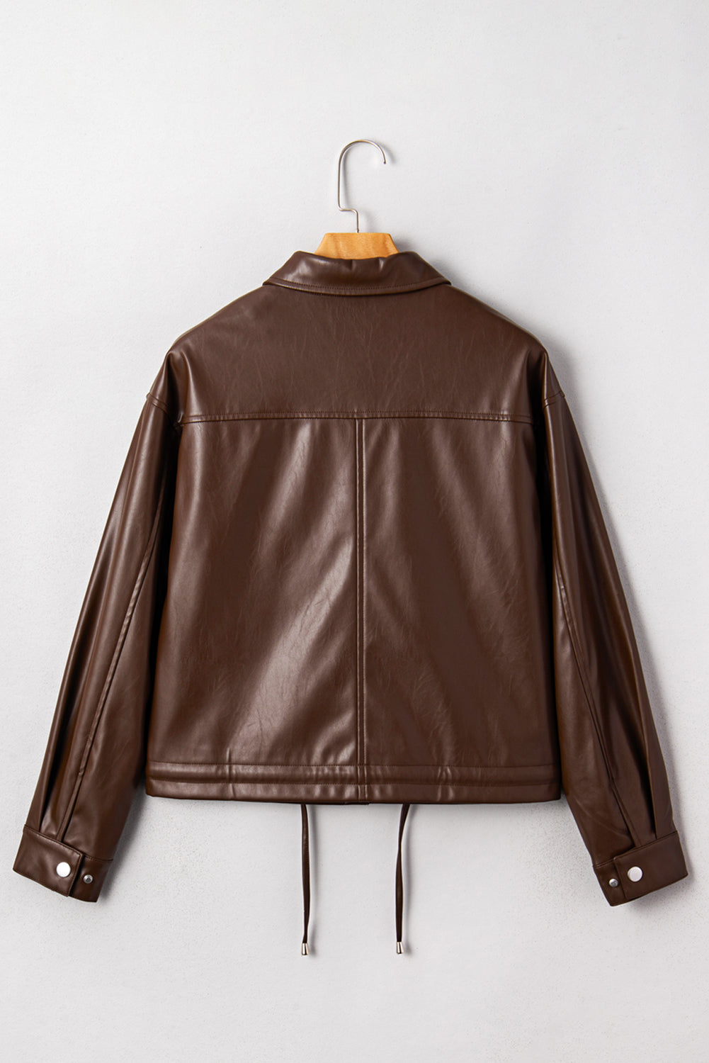Trendy Black Faux Leather Biker Jacket for Women - Stylish Everyday & Night Out Wear with a Flattering Fit