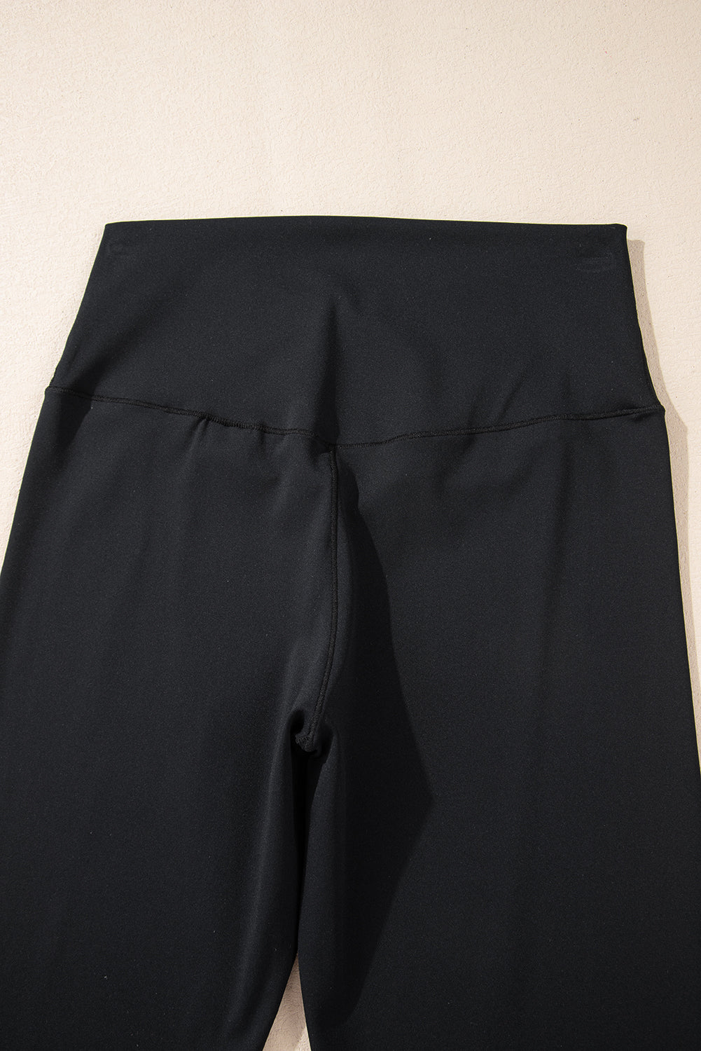 Women Black High-Waisted V-Shape Flared Leggings - Stylish Comfort for Casual and Active Wear Enthusiasts