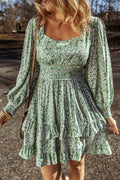 Women's Floral Ruffle Dress in Soft Pastels - Romantic Summer Style with Flattering Fit and Comfortable Fabric