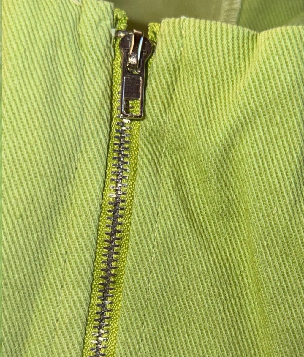 Lime Green Lace-Up Corset Top