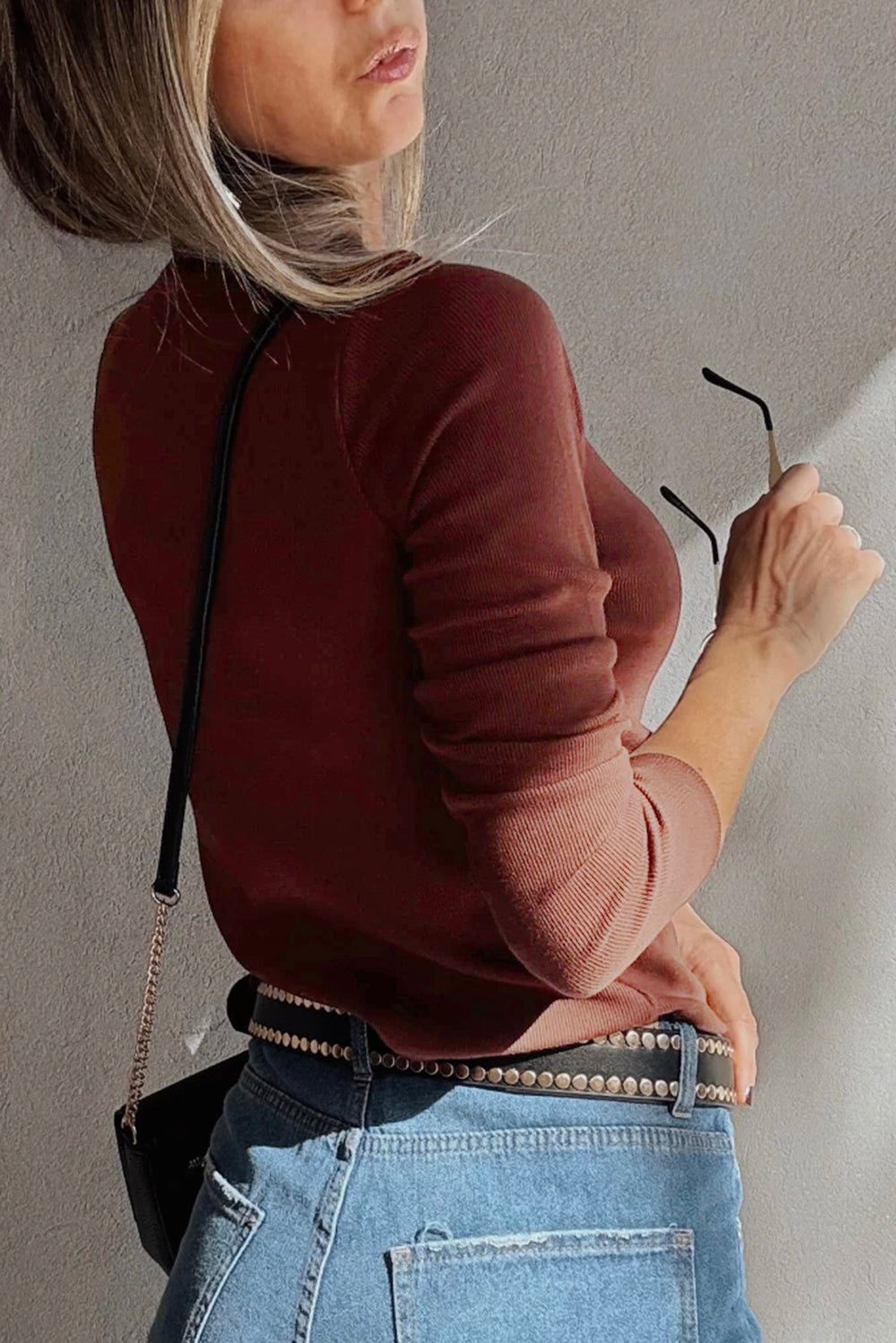 Stylish Women's Soft Square Neck Long Sleeve Top - Versatile for Casual or Dressy Looks, Ideal for Every Occasion