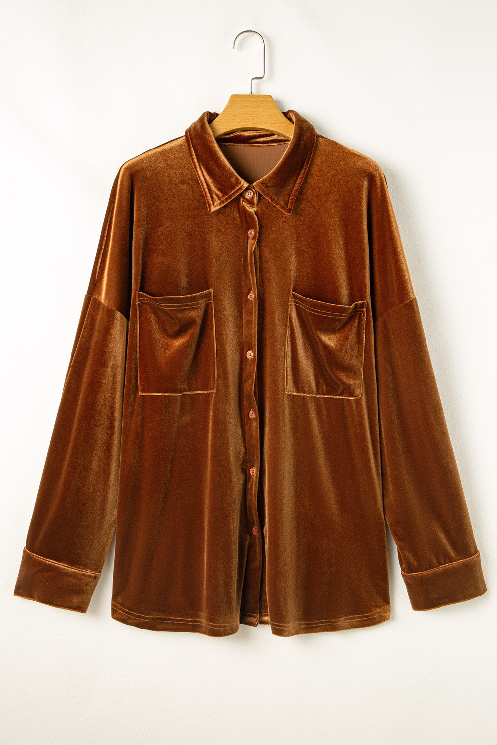 Elegant Plus Size Velvet Shirt for Women - Soft Luxe Fabric, Flattering Fit, Ideal for Casual or Dressy Events
