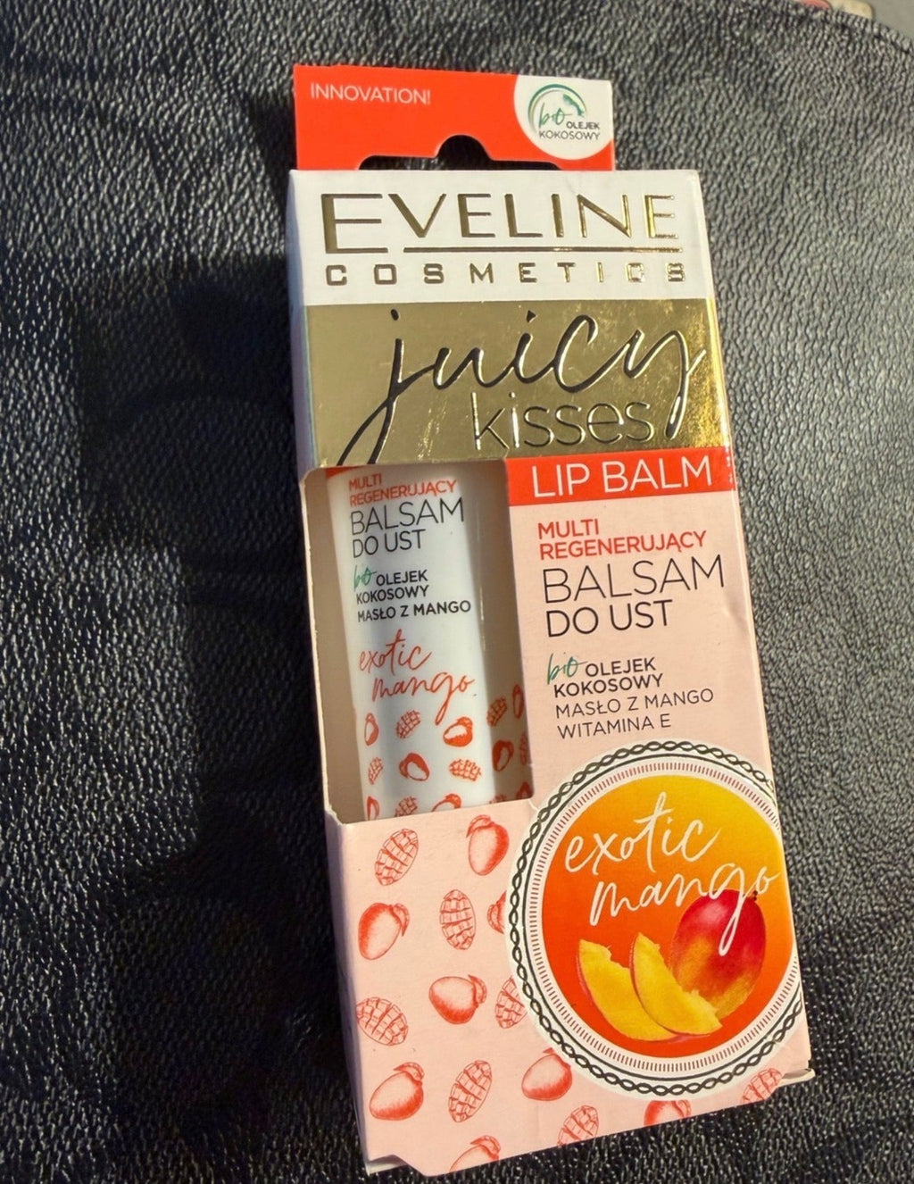 Juicy mango scented vitamin lip balm Eveline cosmetics Imported from Poland, Europe