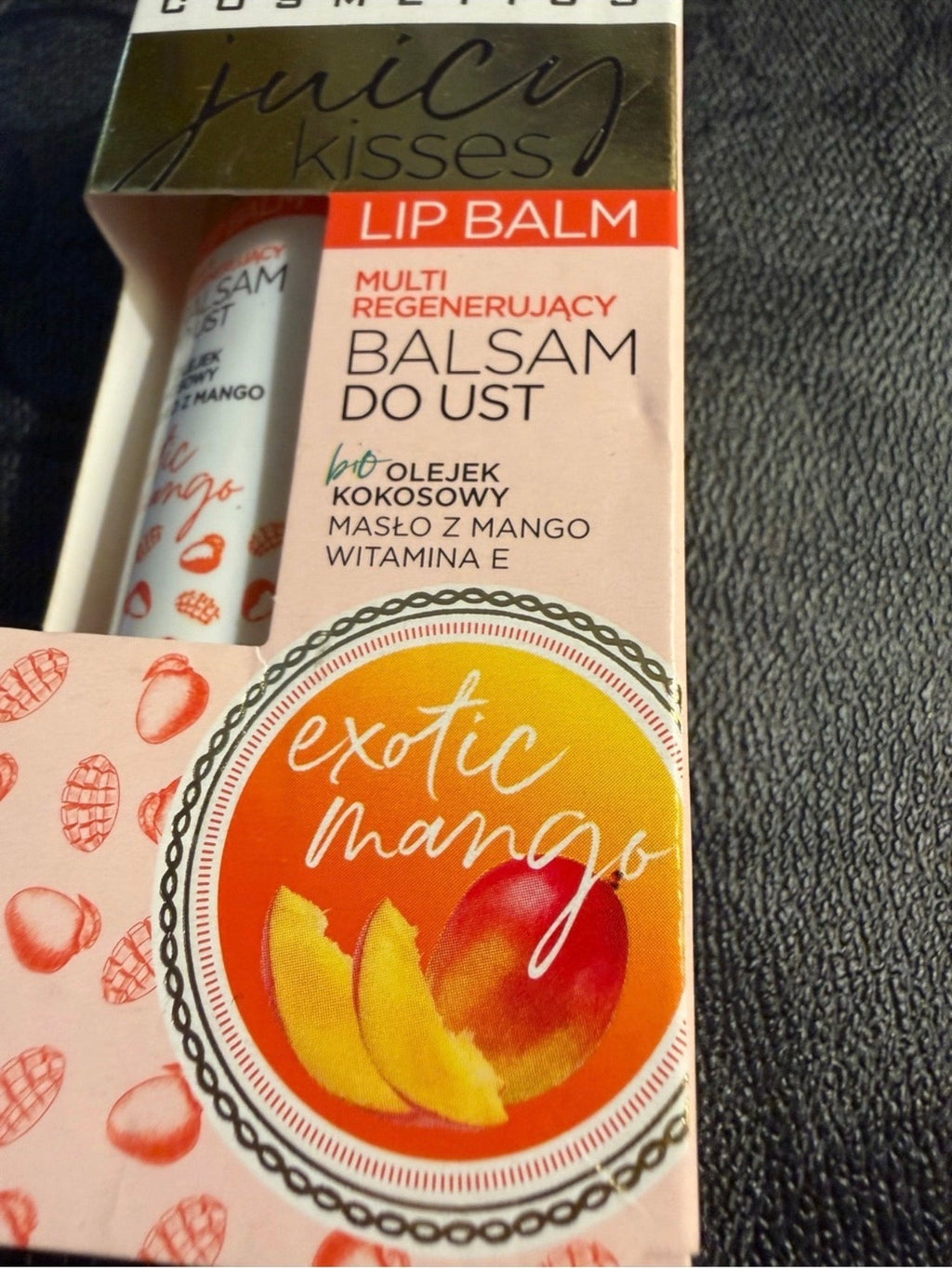 Juicy mango scented vitamin lip balm Eveline cosmetics Imported from Poland, Europe
