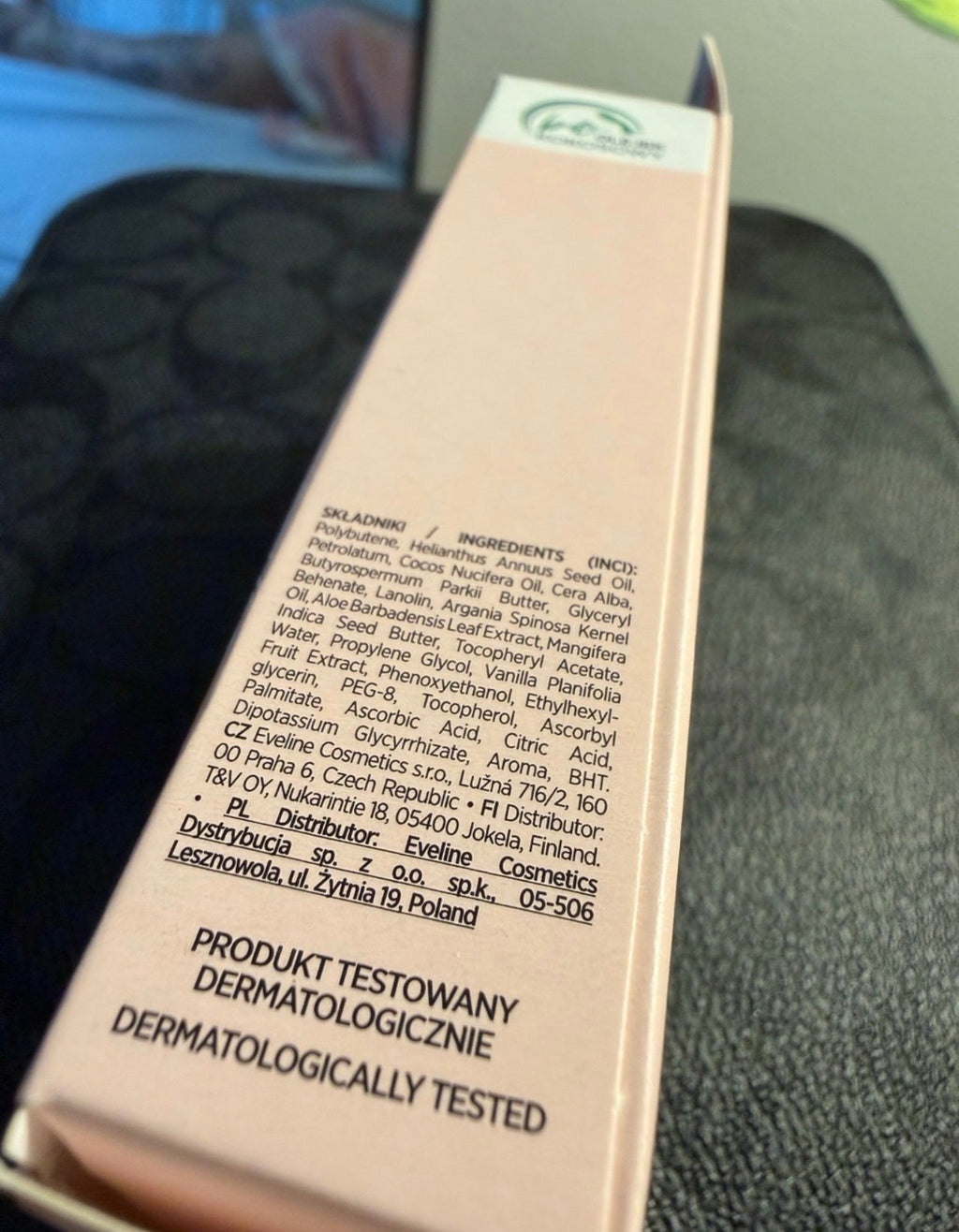Juicy mango scented vitamin lip balm Eveline cosmetics Imported from Poland, Europe