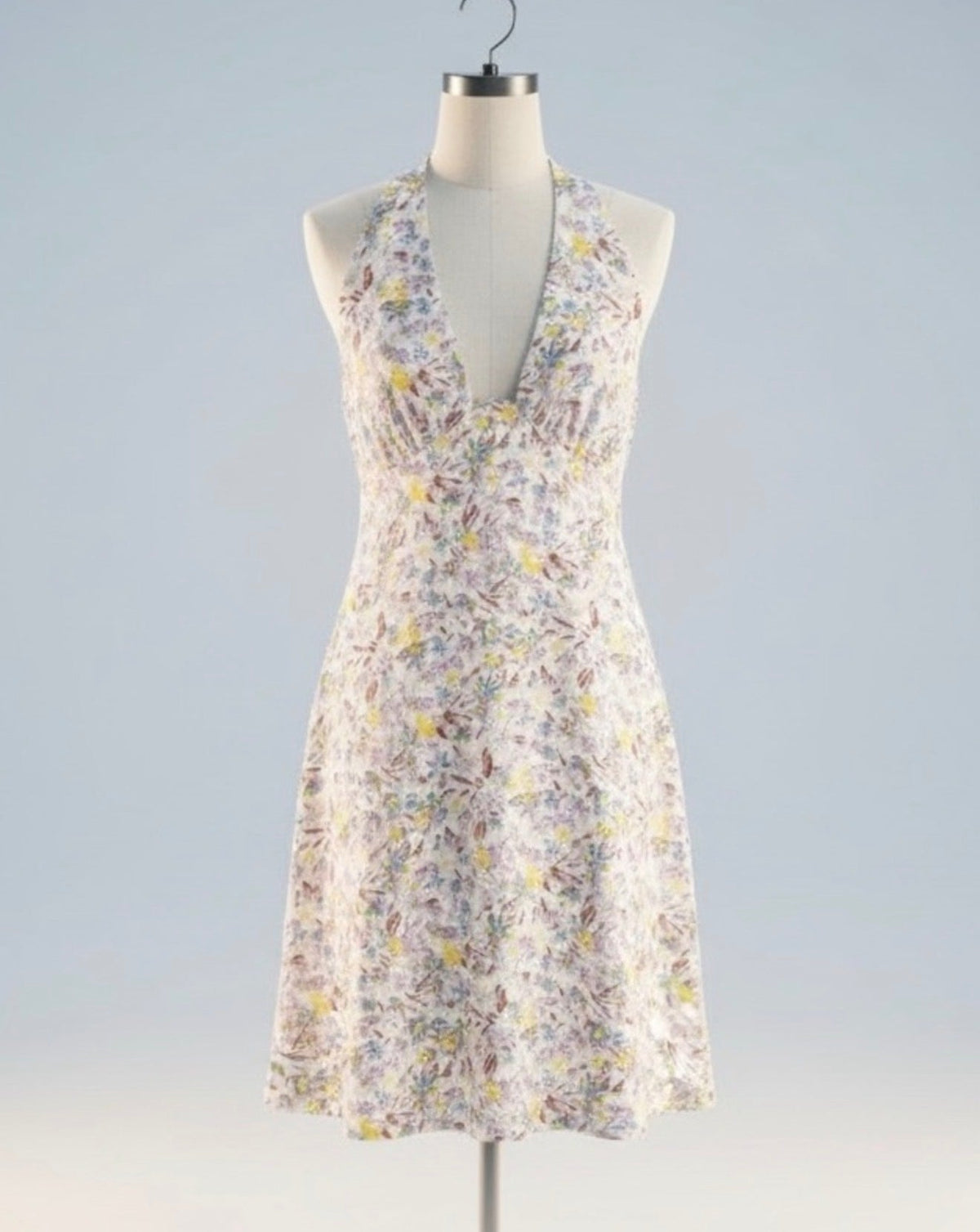 Halter Floral Dress in Lavender