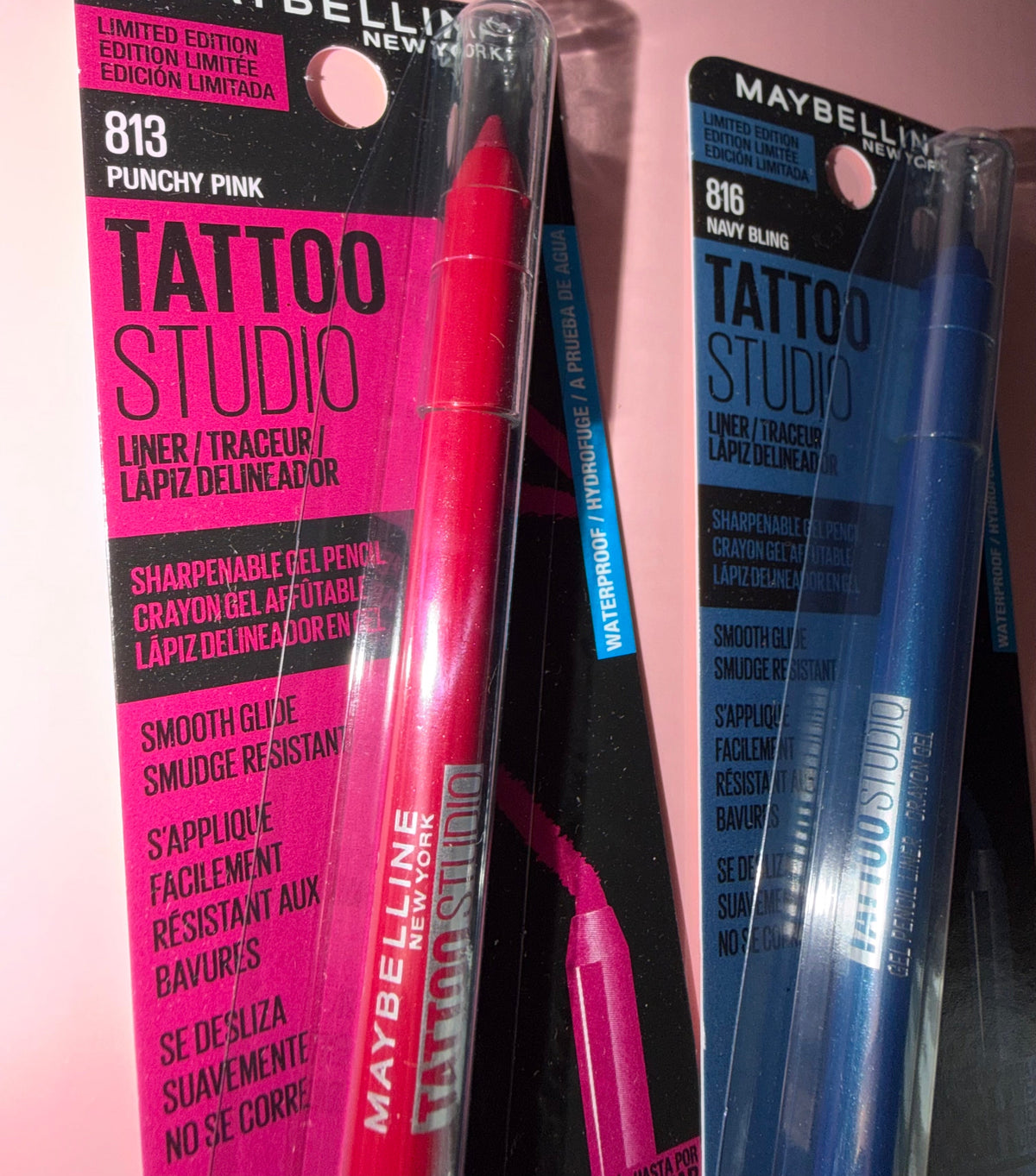 Limited edition eyeliner punchy pink & navy bling tattoo edition