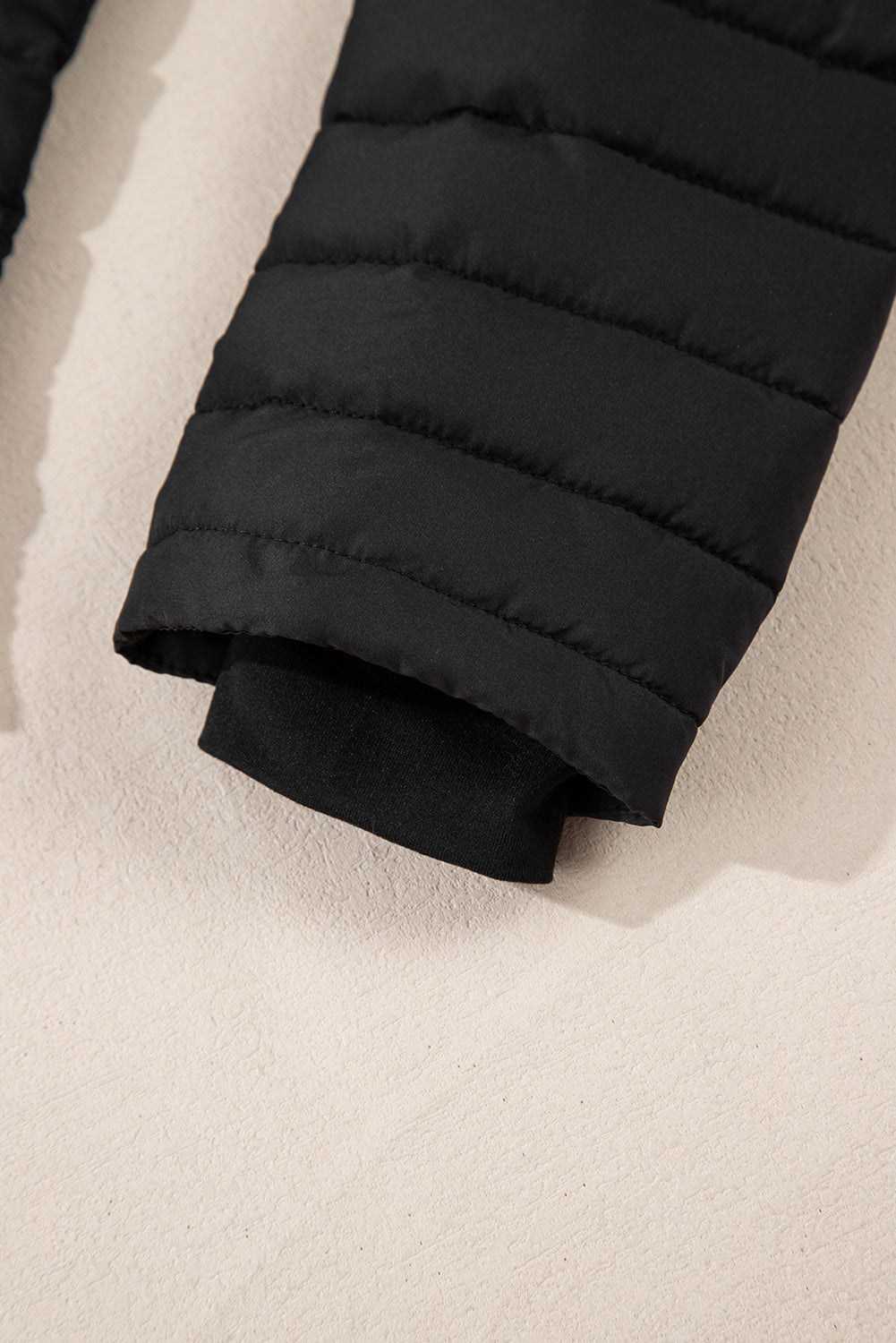 Cozy Women's Black Quilted Puffer Jacket - Stylish Zip-Up Winter Outerwear for Ultimate Warmth and Comfort