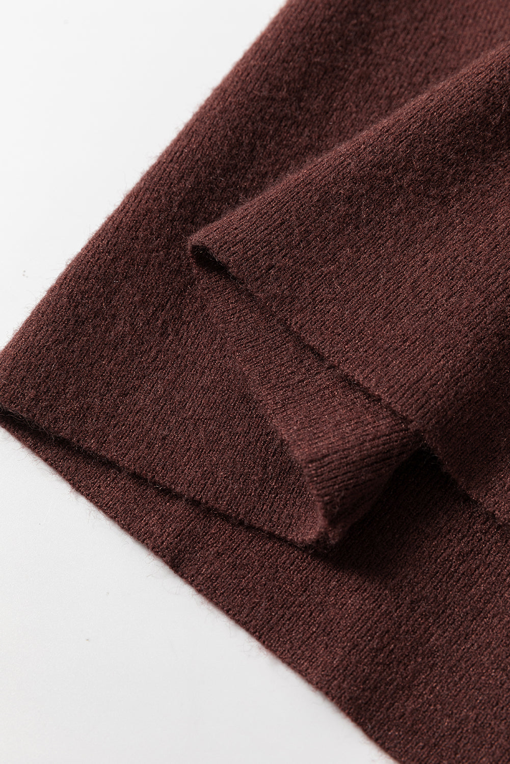 Chic Women's Brown Knit Midi Sweater Dress - Cozy Long Sleeve Relaxed Fit for Effortless Fall Style