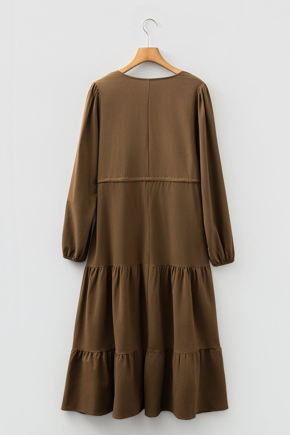 Elegant Women's Long Sleeve Maxi Dress - Flowy Fit in Classic Colors, Ideal for Parties, Weddings, or Casual Outings