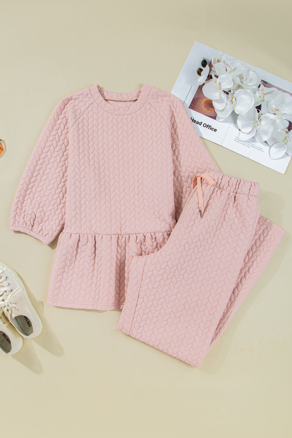 Stylish Women's Relaxed Fit 2-Piece Cotton Blend Pant Set in Soft Fabric - Ideal for Casual or Dressy Events