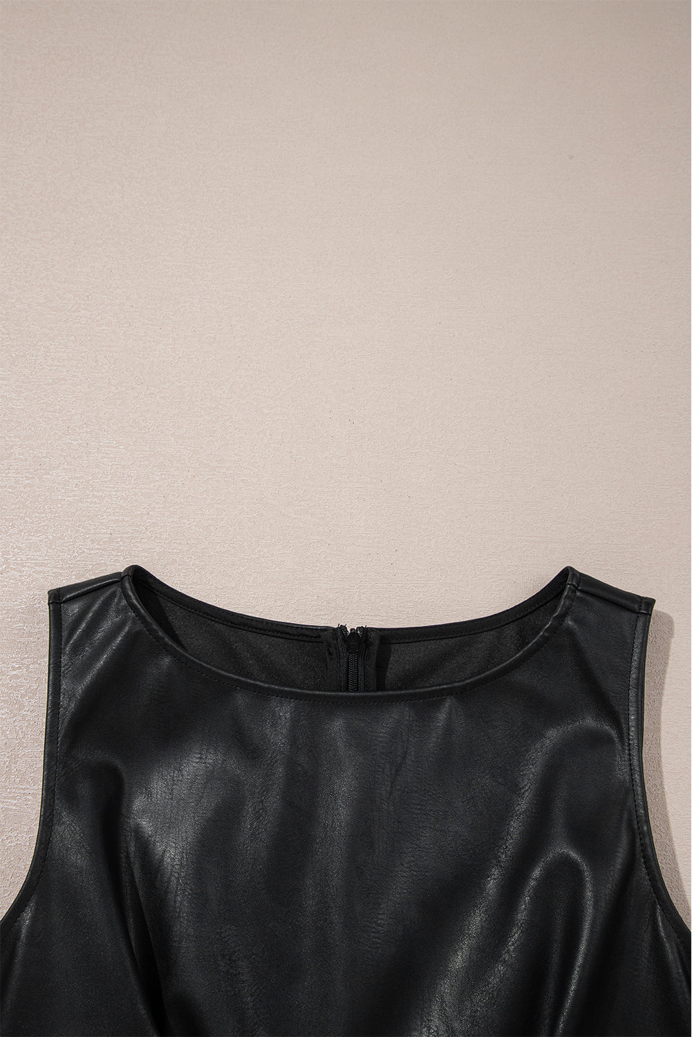 Elegant Black Vegan Leather Dress for Women - Eco-Friendly, Fitted, Stylish Design for Everyday Chic and Versatility