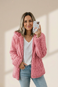 Women's Chic and Modern Women's Sherpa Teddy Coat Zip-Up Hoodie for Daily Fall Wardrobe with practical styling and dependable silhouette control.