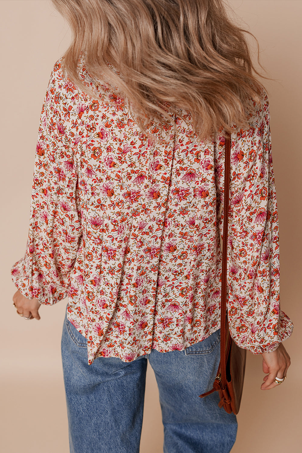 Elegant Women's Red Floral Blouse - Lightweight Short Sleeve Top with Feminine Touch for Casual and Dressy Events