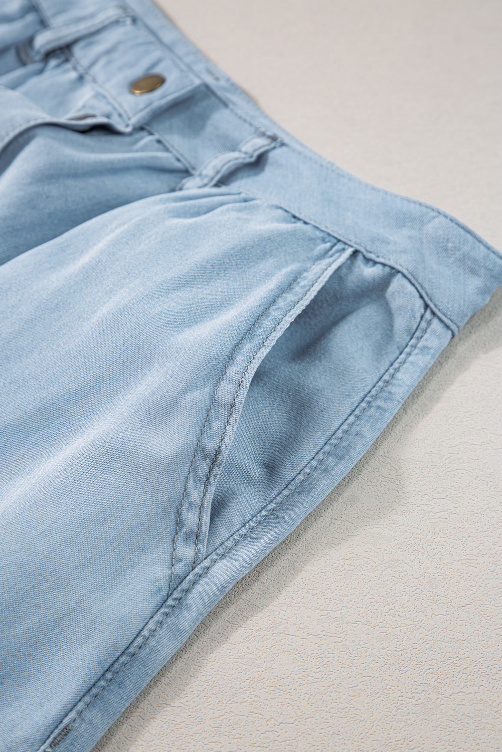 Women's Cotton-Linen Button-Front A-Line Maxi Skirt in Chambray