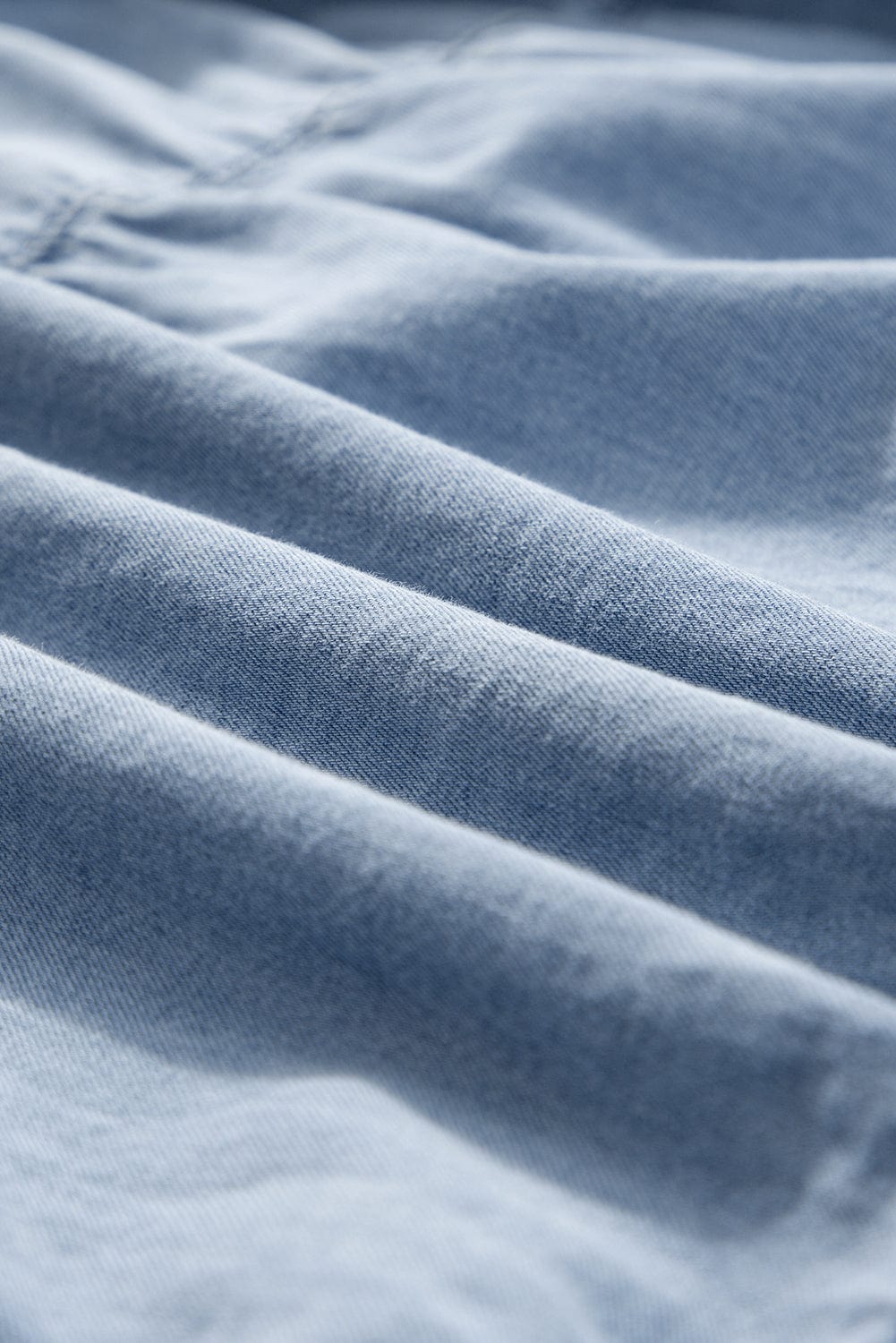 Women's Beau Blue Denim Tiered A-line Dress with Ruffle Details