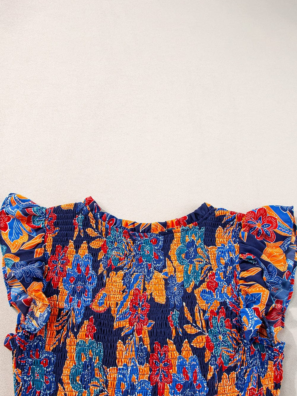 V-Neck Smocked Waist Maxi Dress