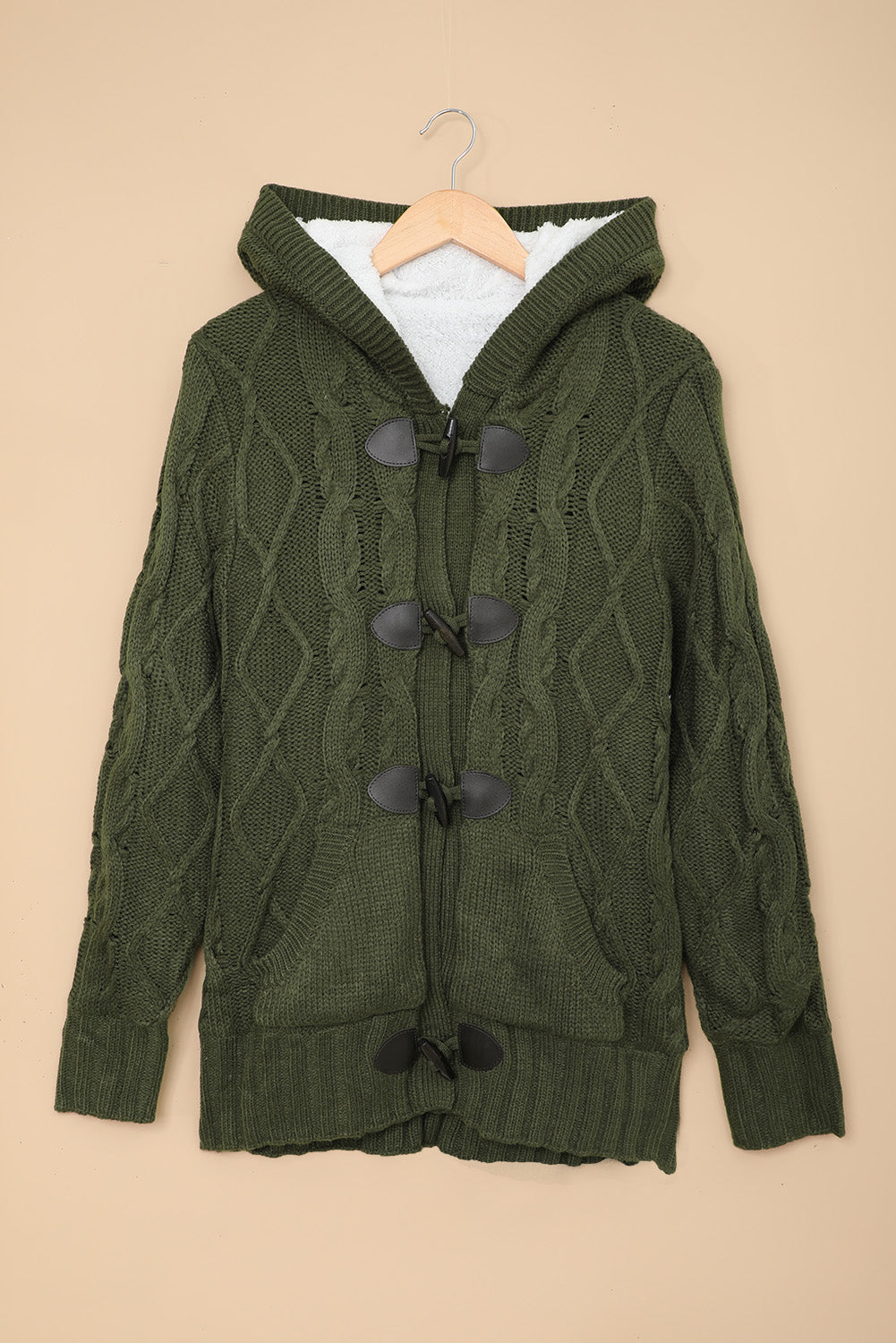 Women's Black Toggle Coat with Hood in Coats for polished occasion-to-casual wear