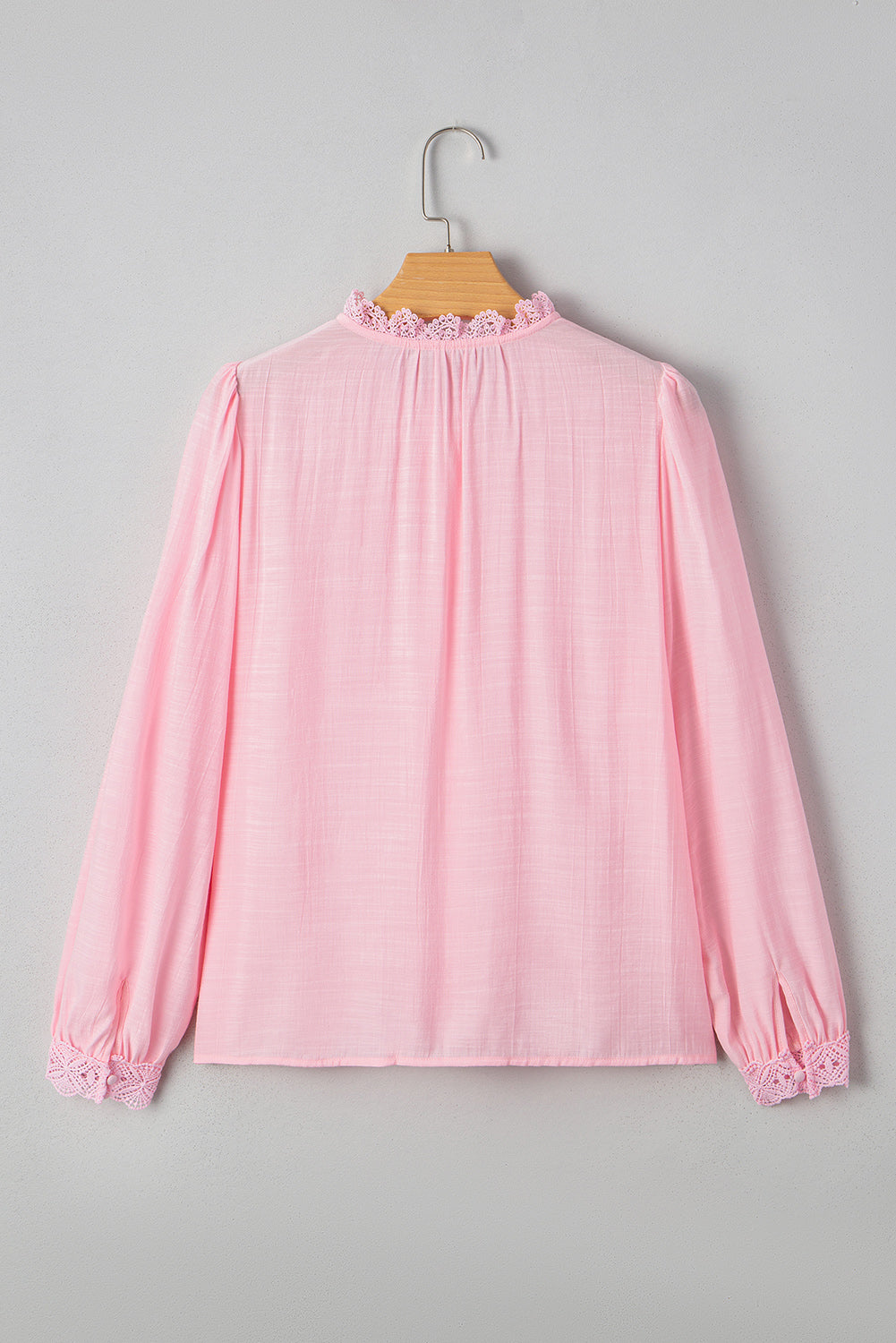 Elegant Women's Lace Patchwork Blouse - Sheer Floral Top for Comfortable Casual or Dressy Occasions