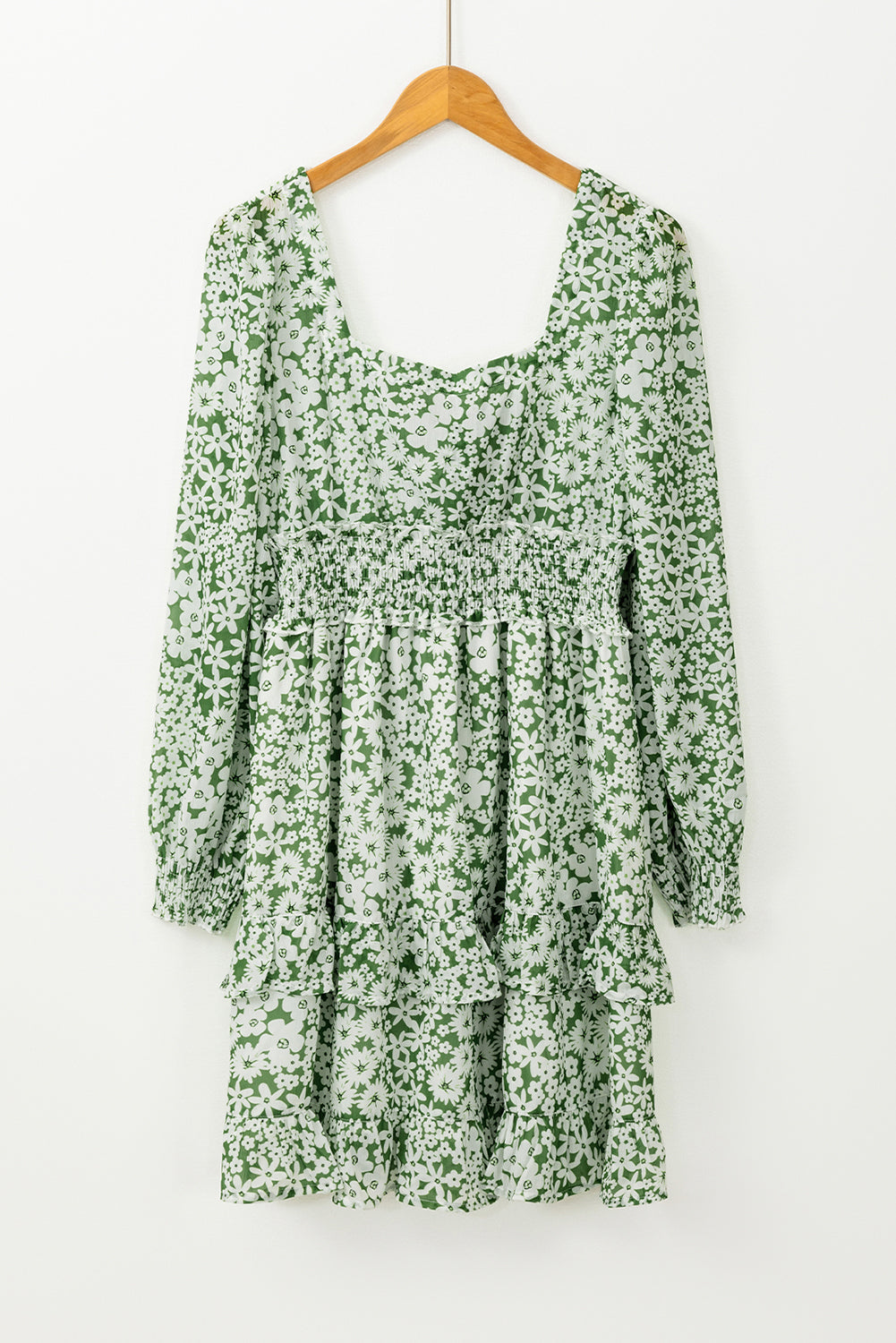Women's Floral Ruffle Dress in Soft Pastels - Romantic Summer Style with Flattering Fit and Comfortable Fabric