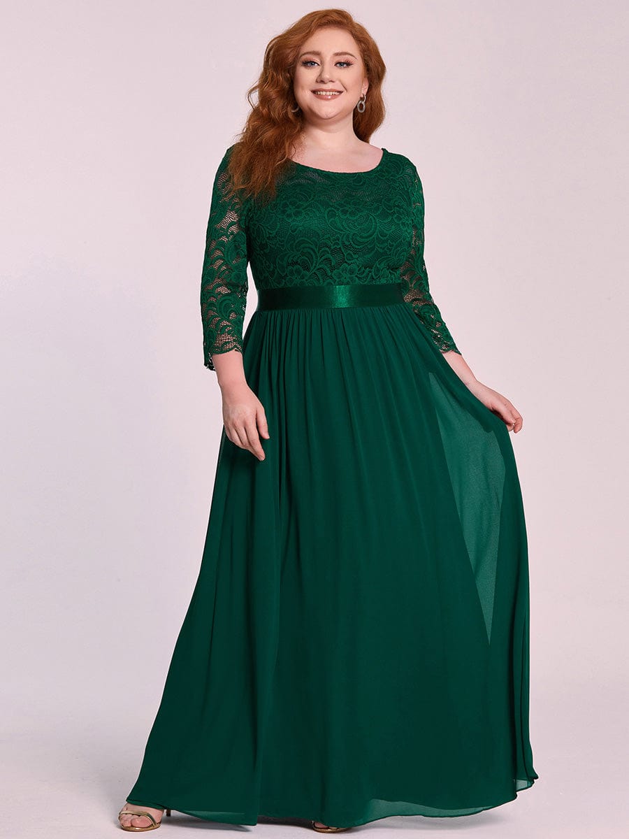 Elegant Lace Sleeve Formal Bridesmaid Dress