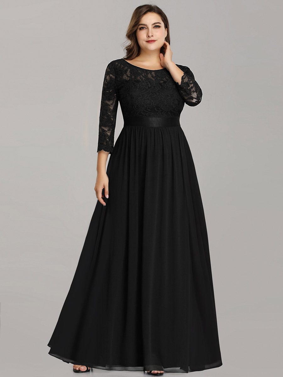 Elegant Lace Sleeve Formal Bridesmaid Dress