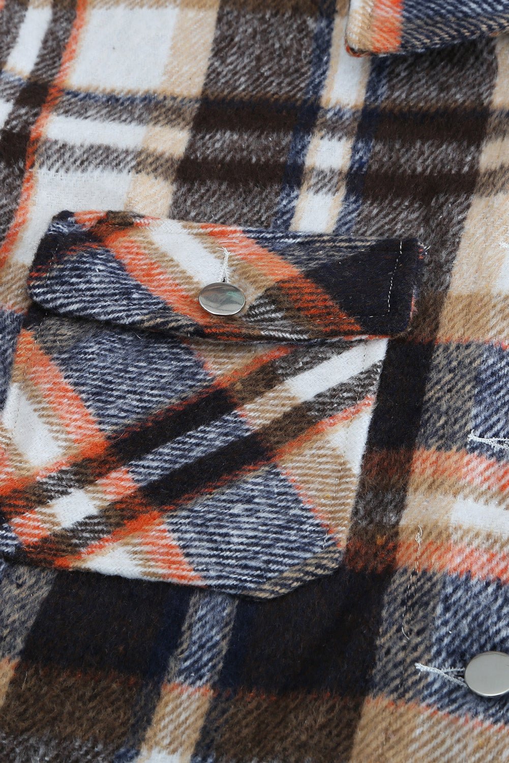 Chic Women's Geometric Plaid Shacket with Pockets - Stylish Layering Jacket for Effortless Casual Outfits