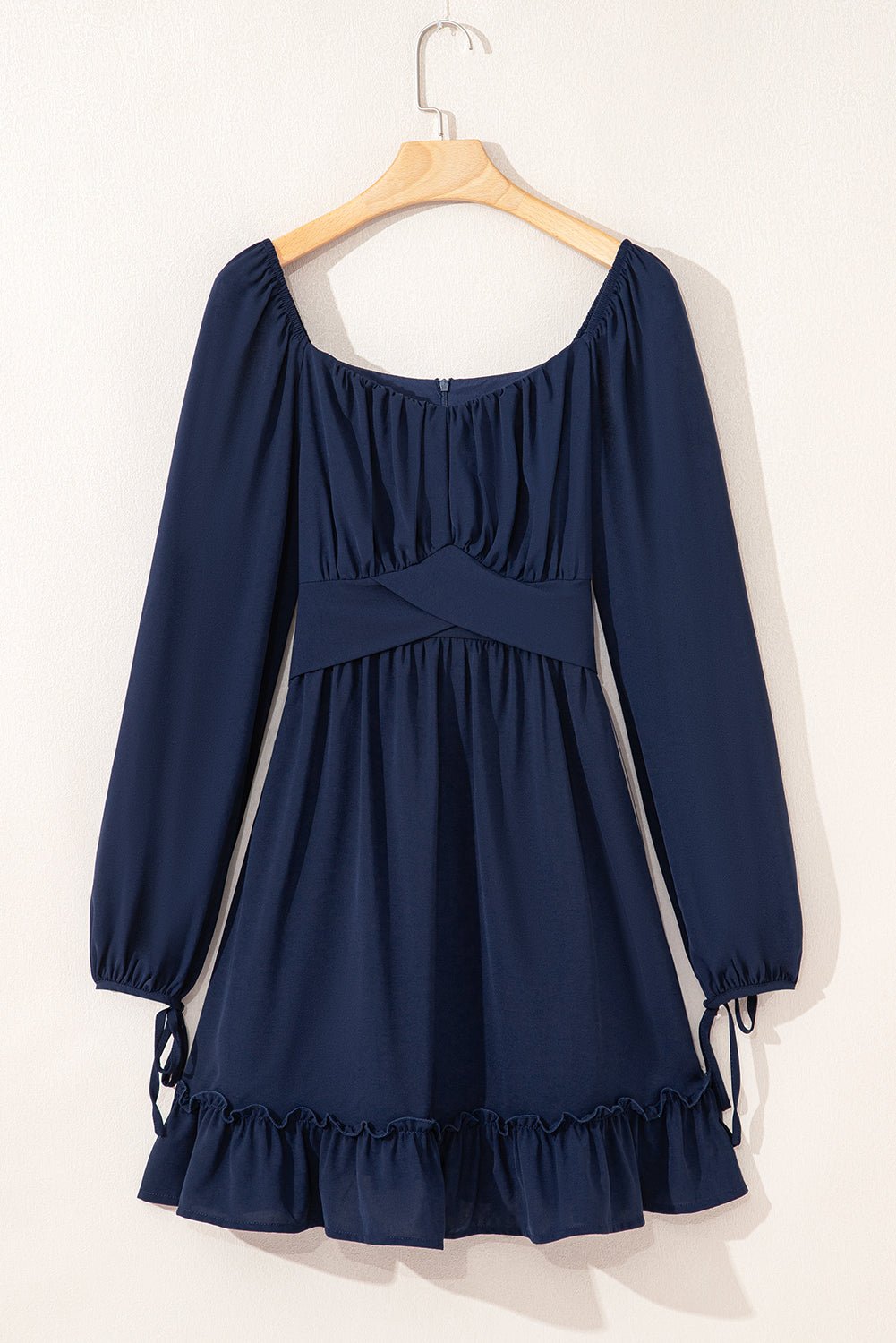 Chic Women's Square Neck Mini Dress - Flattering Fit, Elegant Style, Available in Vibrant Colors for Every Occasion
