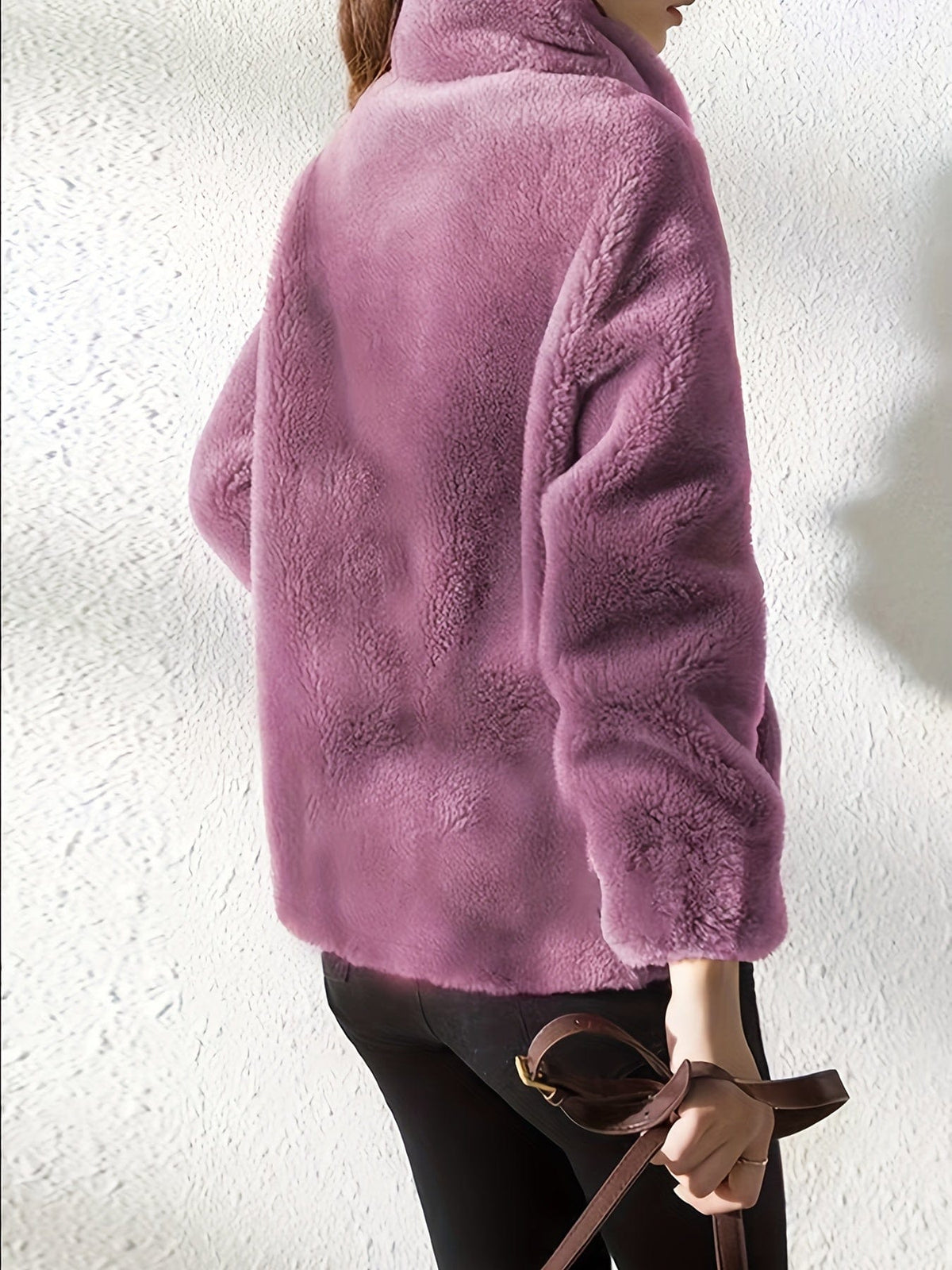 Cozy Teddy Fashionable Zip Up Warm Coat