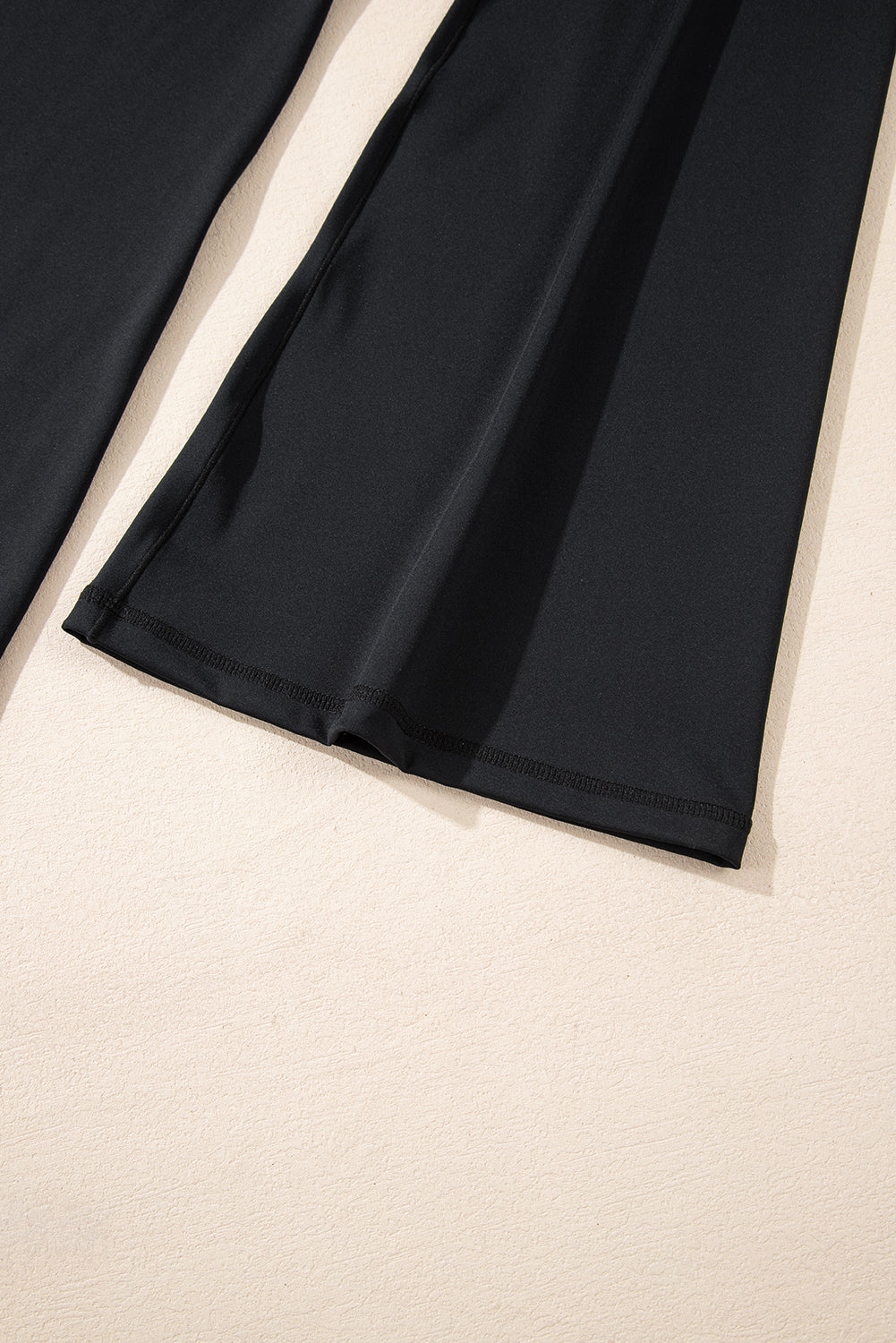 Women Black High-Waisted V-Shape Flared Leggings - Stylish Comfort for Casual and Active Wear Enthusiasts