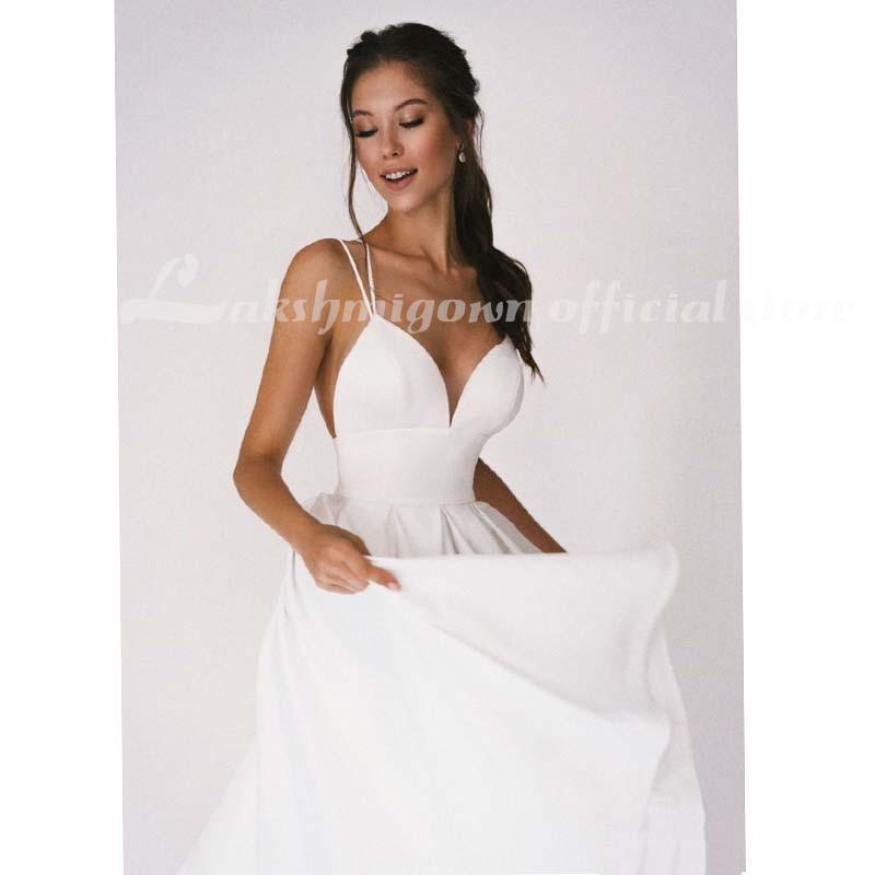Short Beach Wedding Dress – Chic & Modern A-Line Bridal Style, Custom Made