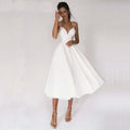 Short Beach Wedding Dress – Chic & Modern A-Line Bridal Style, Custom Made