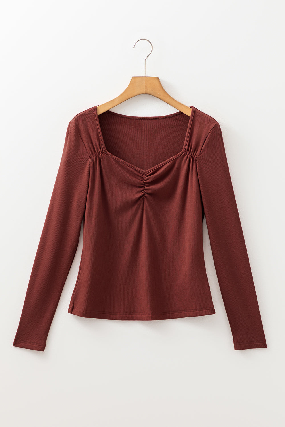 Stylish Women's Soft Square Neck Long Sleeve Top - Versatile for Casual or Dressy Looks, Ideal for Every Occasion