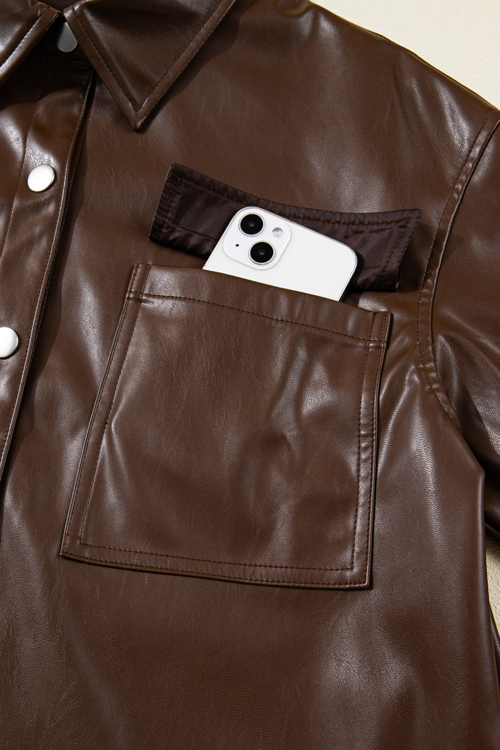 Trendy Black Faux Leather Biker Jacket for Women - Stylish Everyday & Night Out Wear with a Flattering Fit