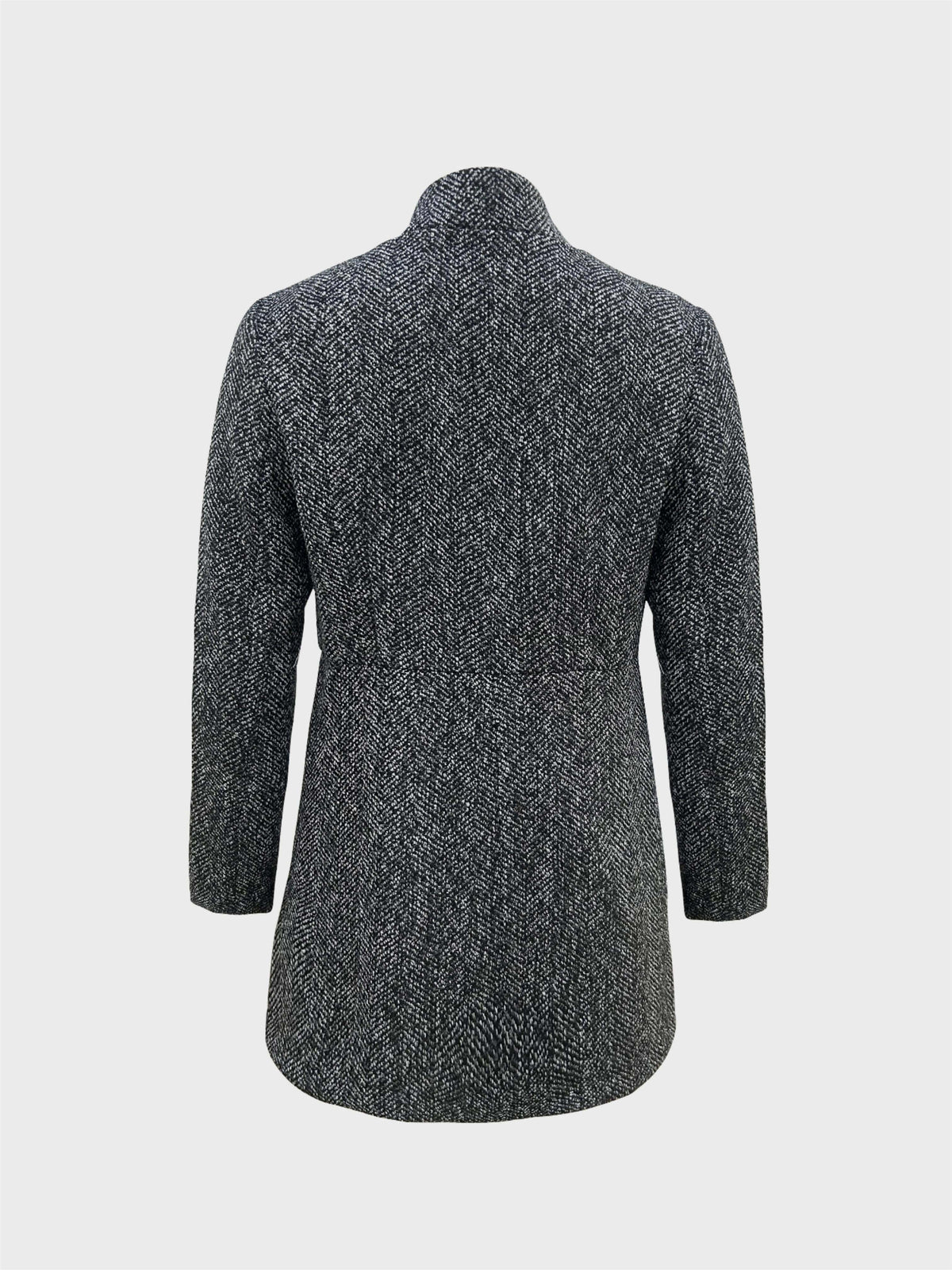 Women's Herringbone Tweed Longline Open-Front Jacket made for easy styling and wardrobe coordination, with premium-like structure and finish.