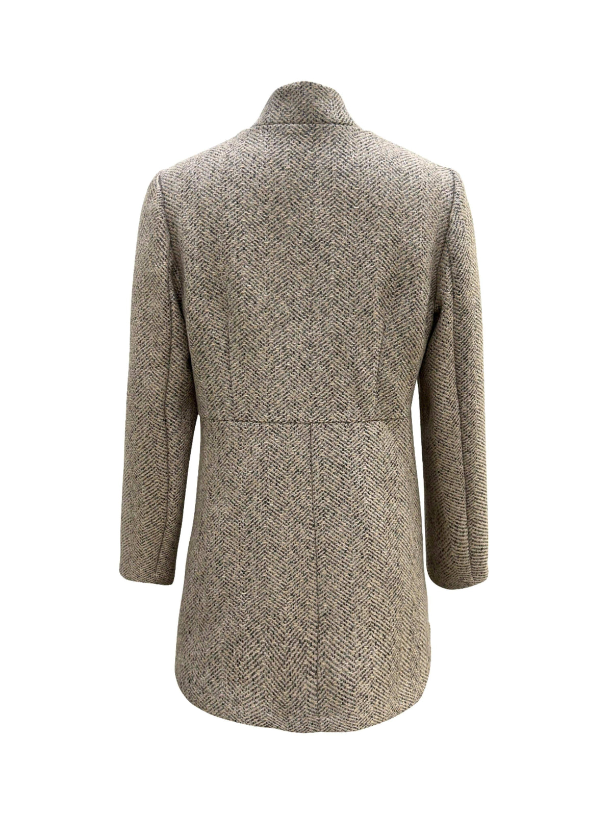 Women's Herringbone Tweed Longline Open-Front Jacket made for easy styling and wardrobe coordination, with premium-like structure and finish.