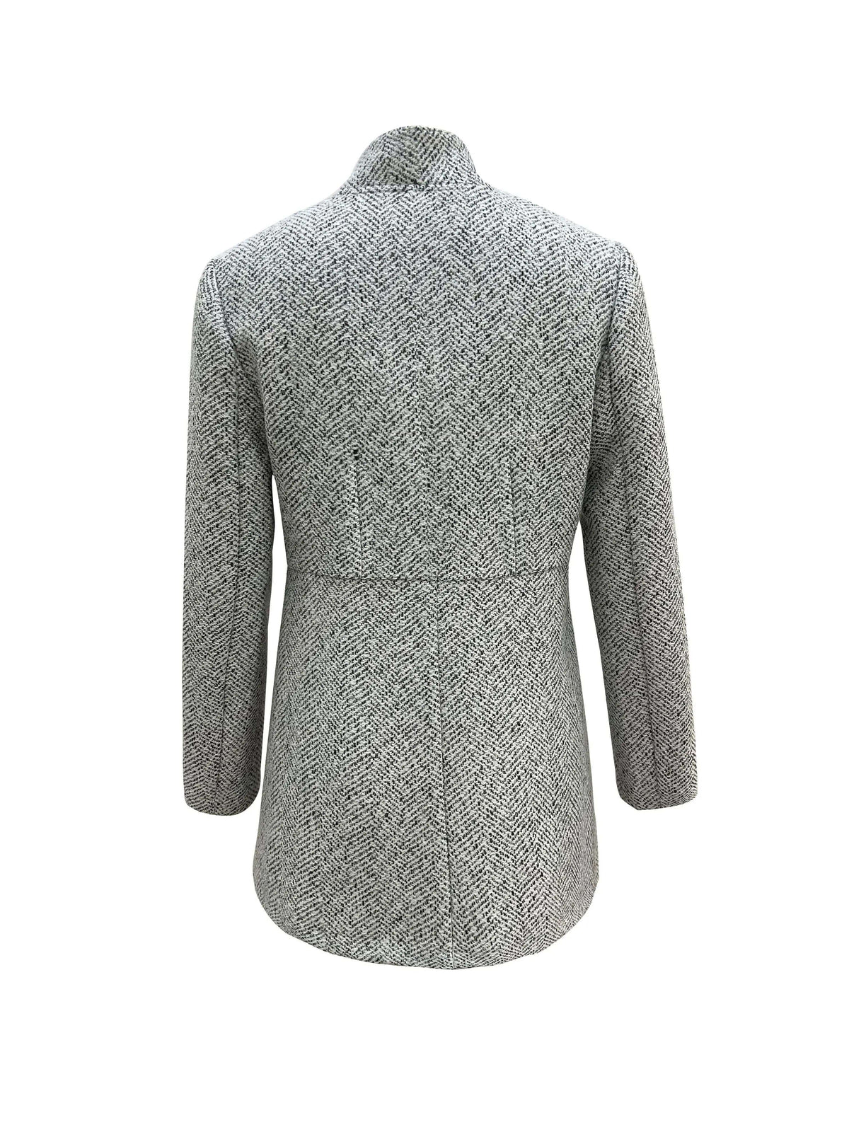 Women's Herringbone Tweed Longline Open-Front Jacket made for easy styling and wardrobe coordination, with premium-like structure and finish.