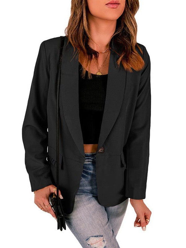 Casual Solid Blazer Jacket