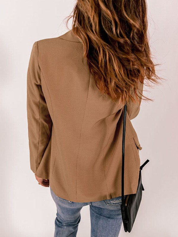 Casual Solid Blazer Jacket